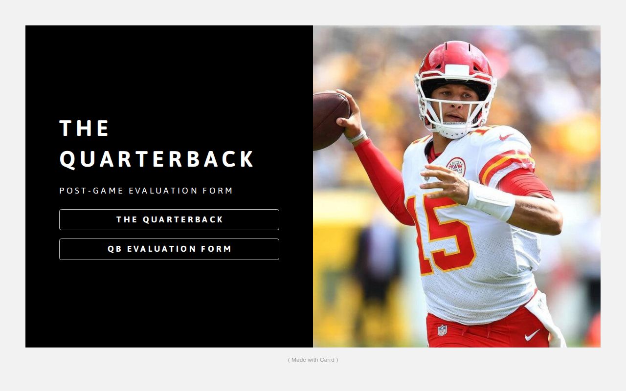 QB EVALUATION FORM
